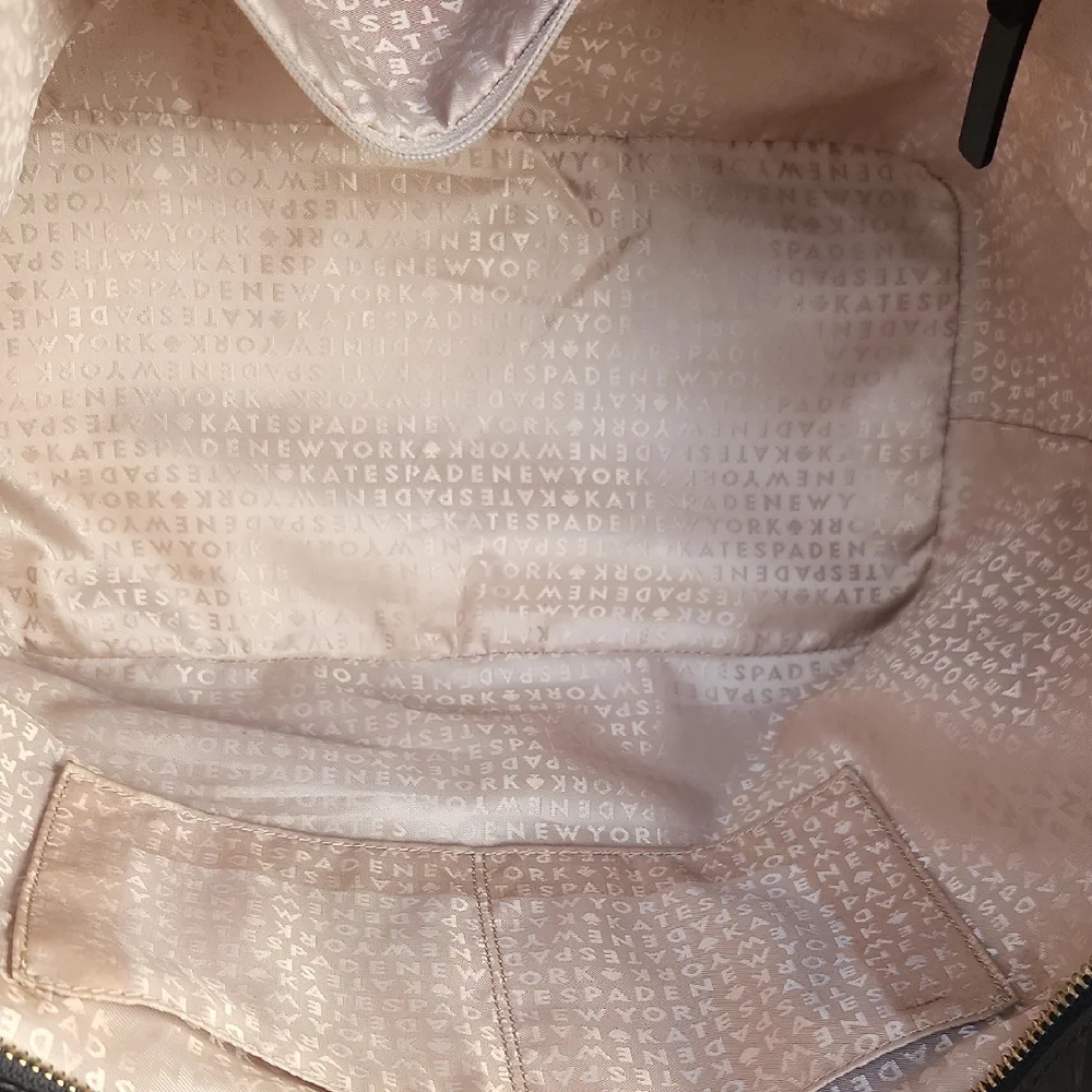 Kate Spade Perforated Patent Black Tote Bag